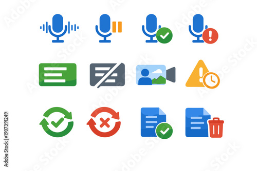 Enabled sync warning active image icon disabled vector transcription generation simple live