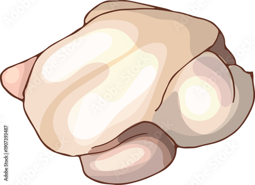 Raw chicken meat. Cooking whole bird icon