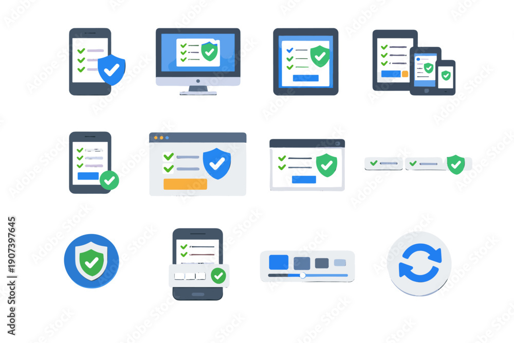 Fototapeta premium Image view controls control icon mode vector reset verification simple generation layout