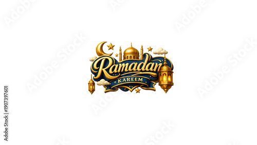 3D Ramadan Typography.