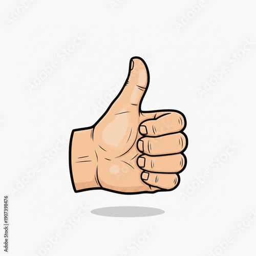 Hand giving thumbs up approval gesture