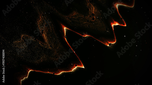 Foto Black background accented with soft light orange textures and subtle patterns, p