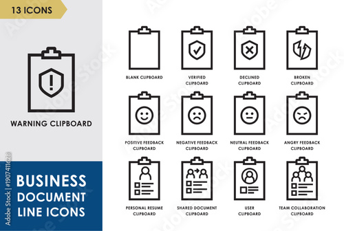 Business Document Line Icon