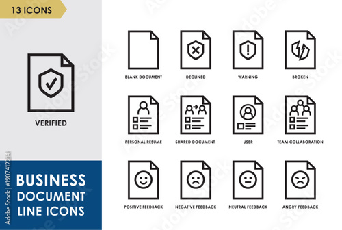 Business Document Line Icon