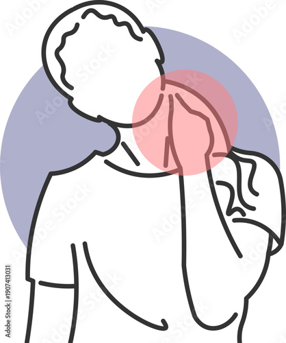 Young woman experiencing severe neck pain and cervical muscle tension