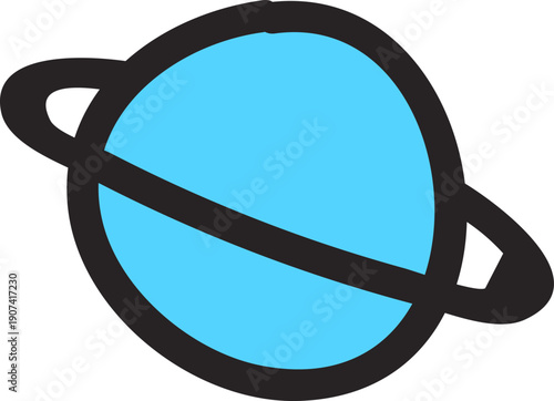 Cute Cartoon Planet Space Illustration