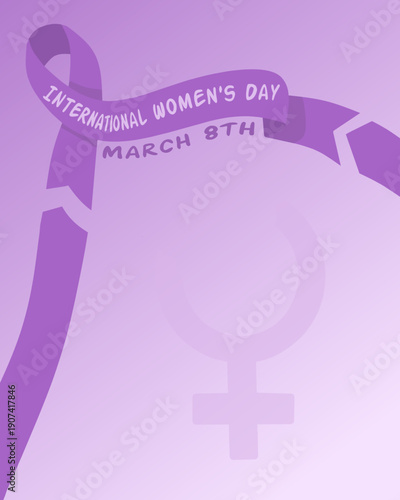 Fondo morado en apoyo al Día de la mujer.