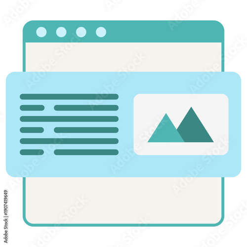 Rich Snippet Flat Color Icon, Mini Illustration For Modern Concept, Ui, Ux Web And App Development. Related To Seo And Online Marketing.