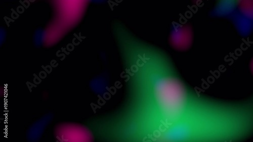 Vibrant multicolor light leak motion on black background, 4K video