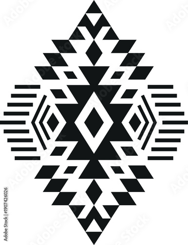Boho style ornament. Retro abstract pattern design