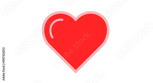 Red Heart Icon Symbol Love Graphic 1.