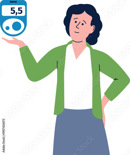 Sugar control. Diabetes prevention educational medical illustration