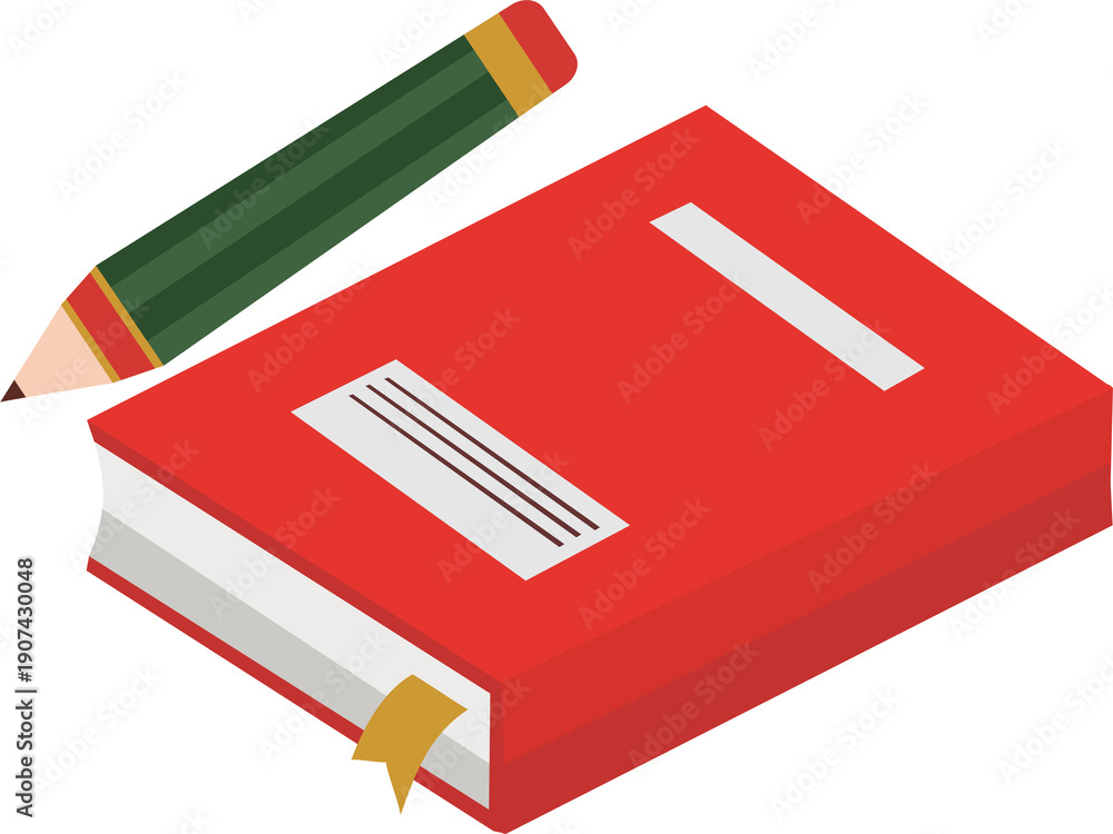 Fototapeta premium a book and a pencil, notebook, write (2)