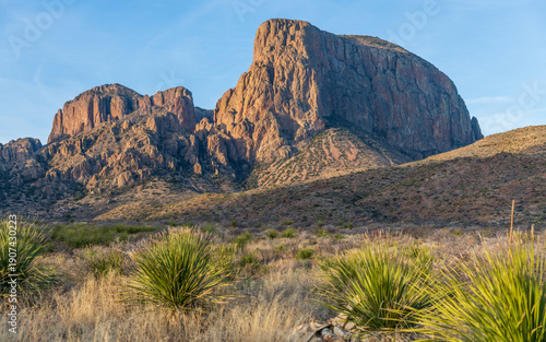 Early morning light on the Chisos Mountains in Big Bend National Park