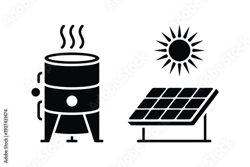 Hot Coffee Pot Illustration with Steam