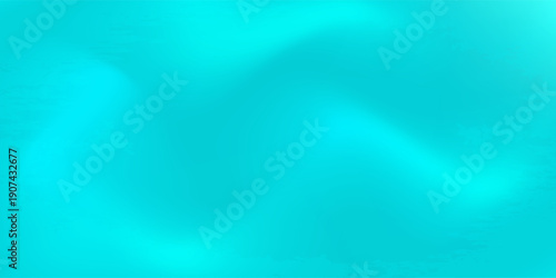 Bright turquoise gradient background. Vibrant fluid teal color backdrop. Abstract smooth fresh mint wallpaper. Blur vivid blue green marine concept texture for banner, poster, brochure. Vector