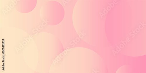 Banner background, pastel colorful, pink and orange gradations, circle abstract background, eps 10