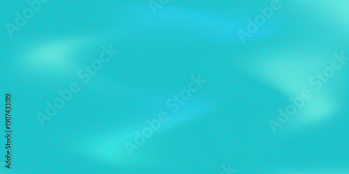 Bright turquoise gradient background. Vibrant fluid teal color backdrop. Abstract smooth fresh mint wallpaper. Blur vivid blue green marine concept texture for banner, poster, brochure. Vector