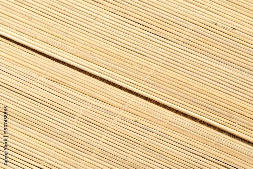 Fototapeta premium Natural light beige bamboo slat flooring texture background
