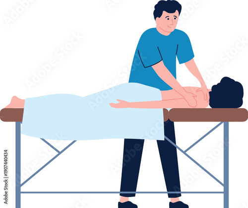 Professional massage concept. Medical worker. Chiropractic physiotherapy