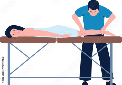 Spa procedure. Pain treatment and muscle relaxation massage