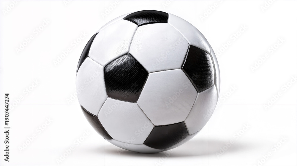 Fototapeta premium Soccer ball on white background