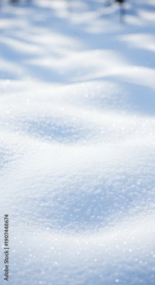 Obraz premium Fresh blanket of snow covering a forest floor with muted light, perfect atmospheric backdrop for winter holiday themes and seasonal designs, natural, tranquil, pattern
