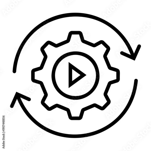 automation Line Icon