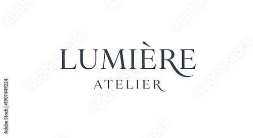 Lumiere Atelier elegant typography logo design.