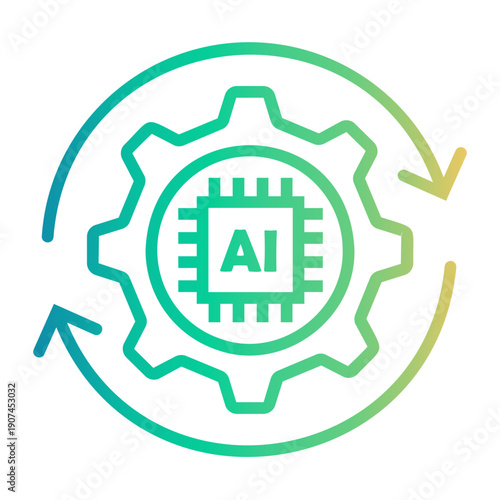 automation Line Gradient Icon