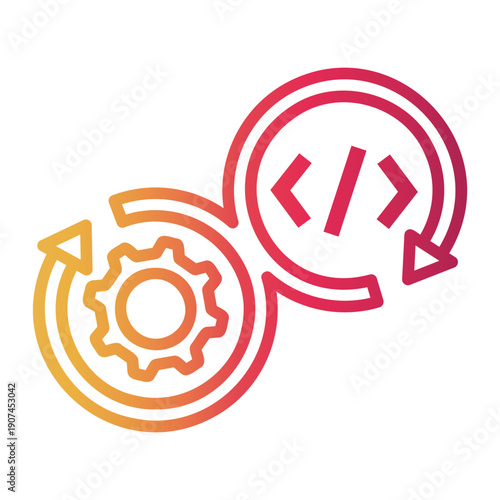 automation Line Gradient Icon