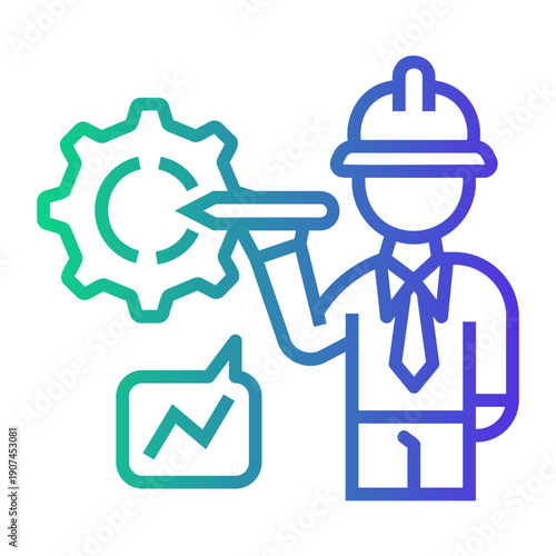 automation Line Gradient Icon