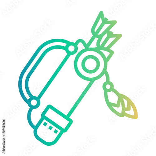 hunting Line Gradient Icon