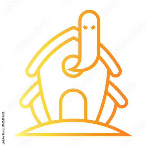 hunting Line Gradient Icon