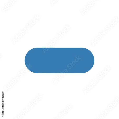 Minimalist Blue Rounded Oval Abstract Shape Design Element