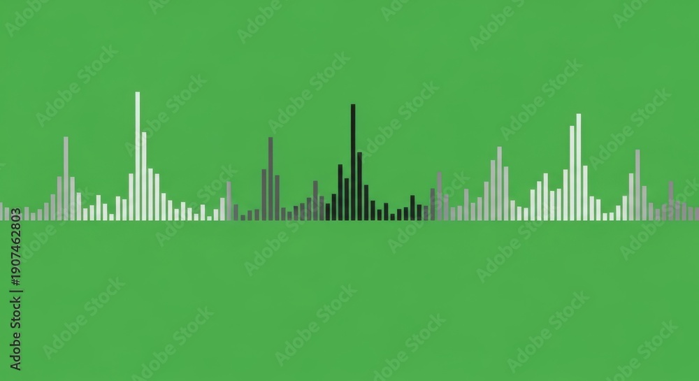 Fototapeta premium Sound Waveform on Green