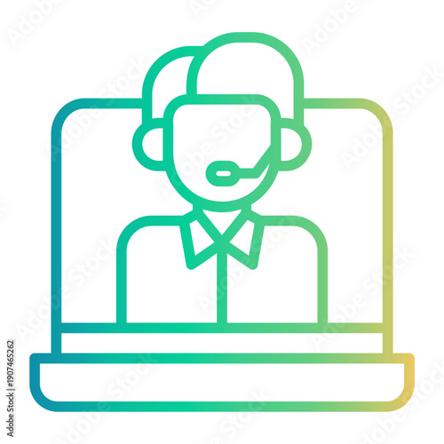 interaction Line Gradient Icon