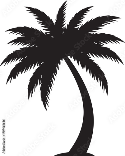 Palm tree silhouette vector illustration Silhouette of a Palm Tree


