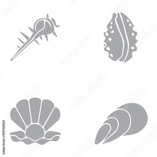 Seashell Icons Set