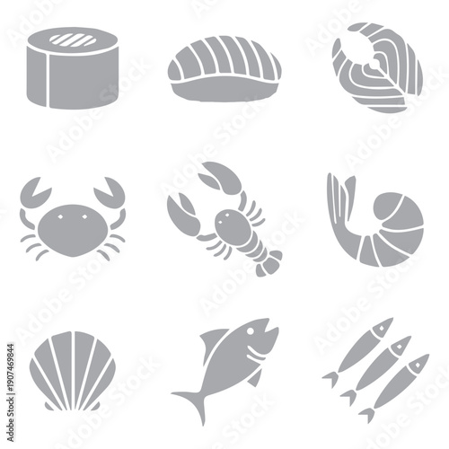 Seafood Icons Collection
