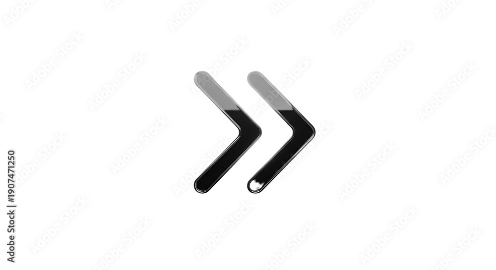 Fototapeta premium Two gray metal drawer handles isolated on transparent background