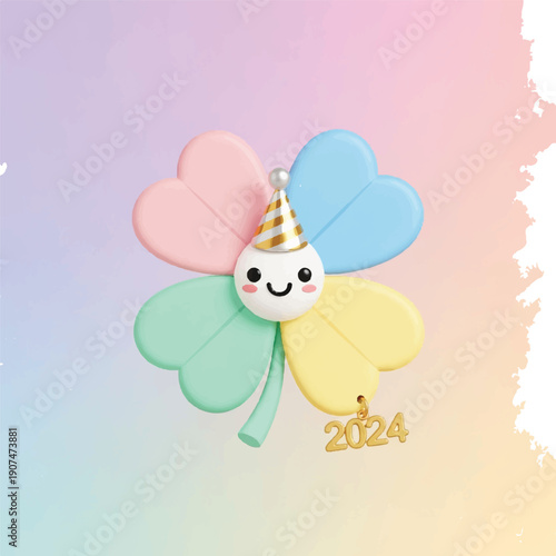 Colorful Butterfly Toy with Party Hat.