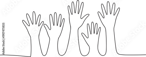 hand outline multiple hands diversity charity help