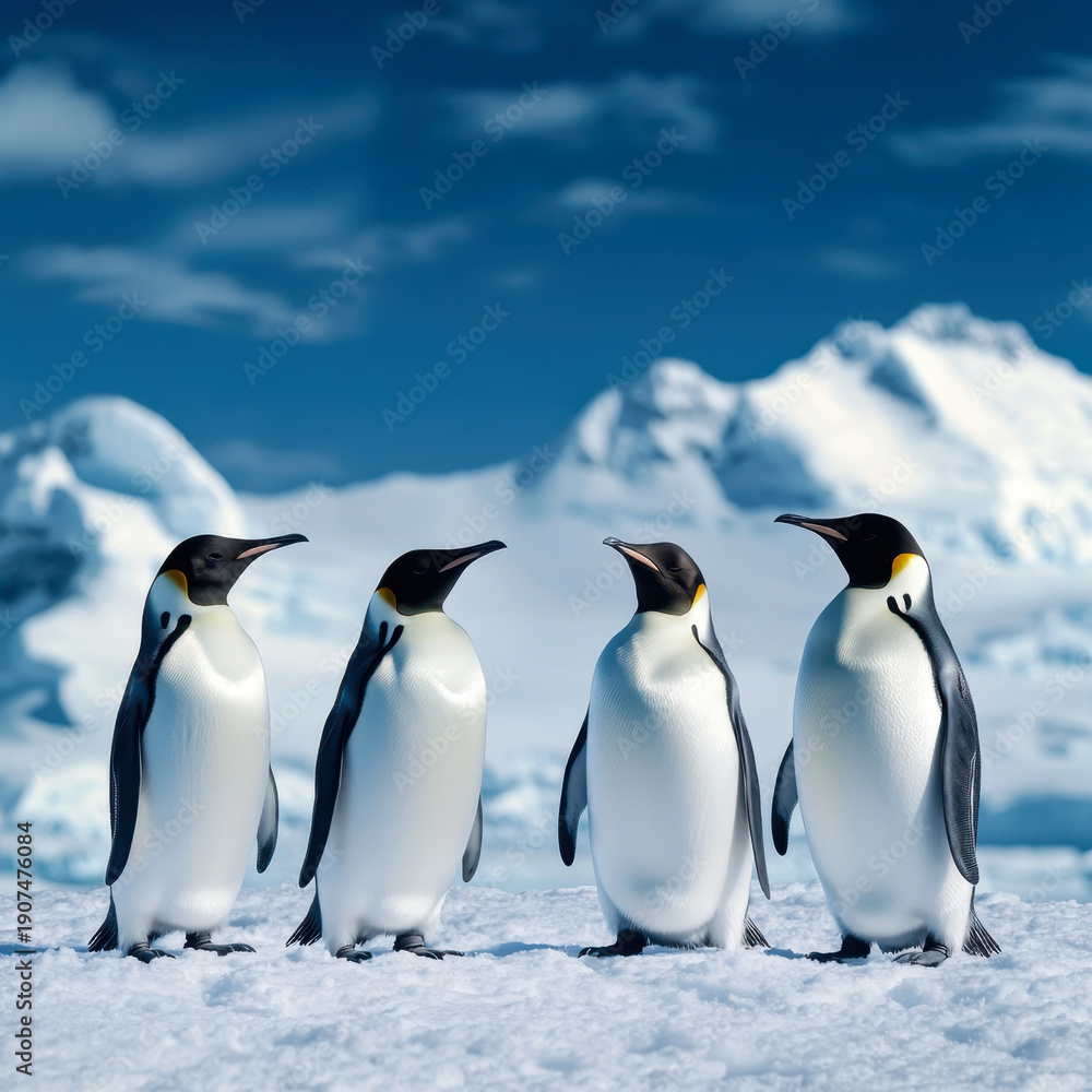 Fototapeta premium Emperor Penguins in Antarctica