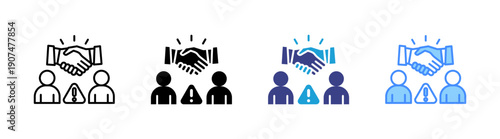 Conflict Resolution  icon set multiple style collection
