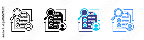 Accountability  icon set multiple style collection