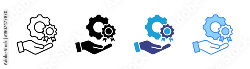 Proficiency  icon set multiple style collection