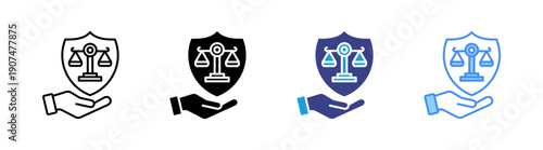 Law Enforcement  icon set multiple style collection