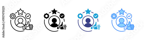 Abilities icon set multiple style collection