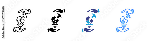 Problem Solving icon set multiple style collection